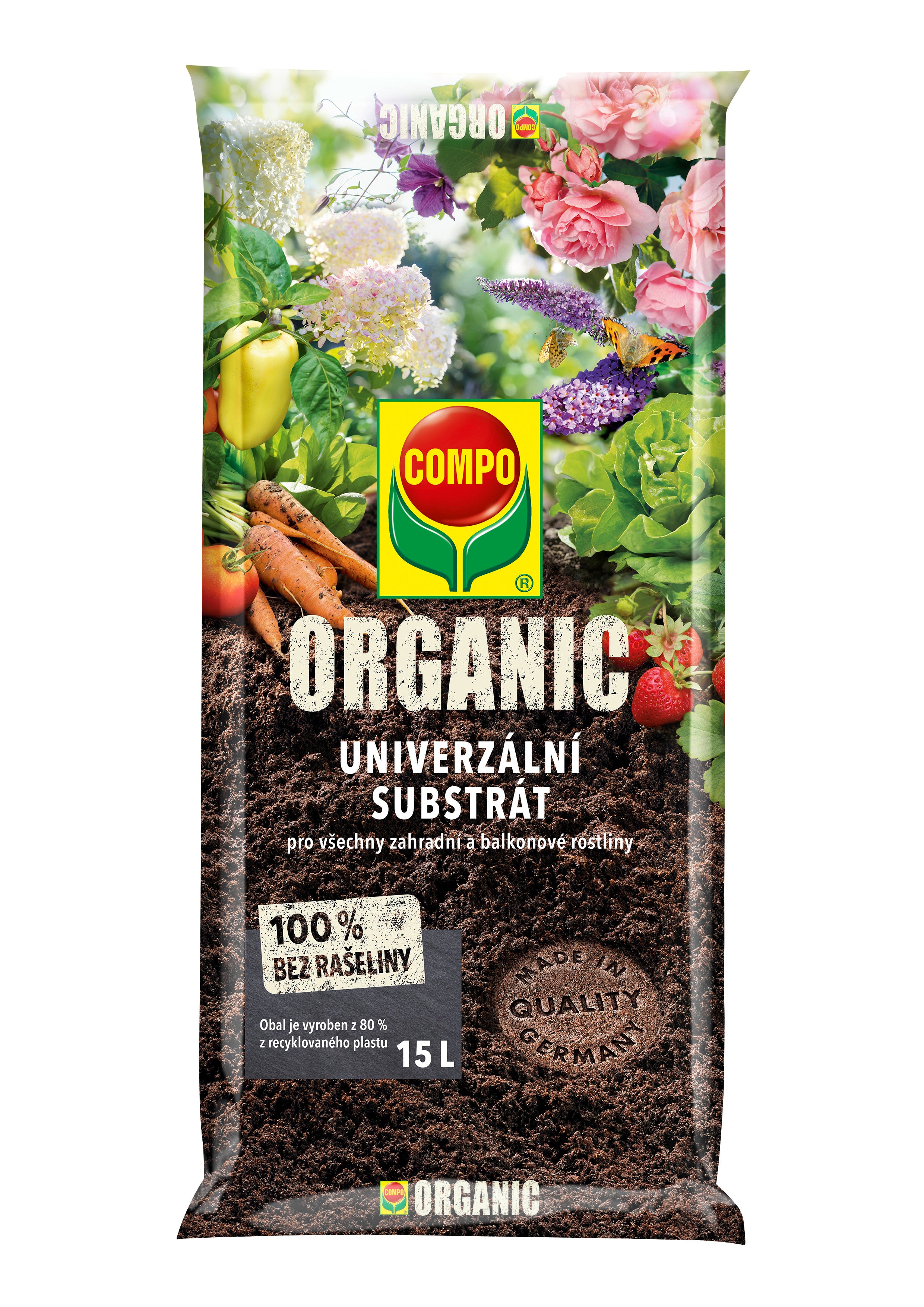 COMPO ORGANIC univerzální Substrát bez rašeliny 15 l