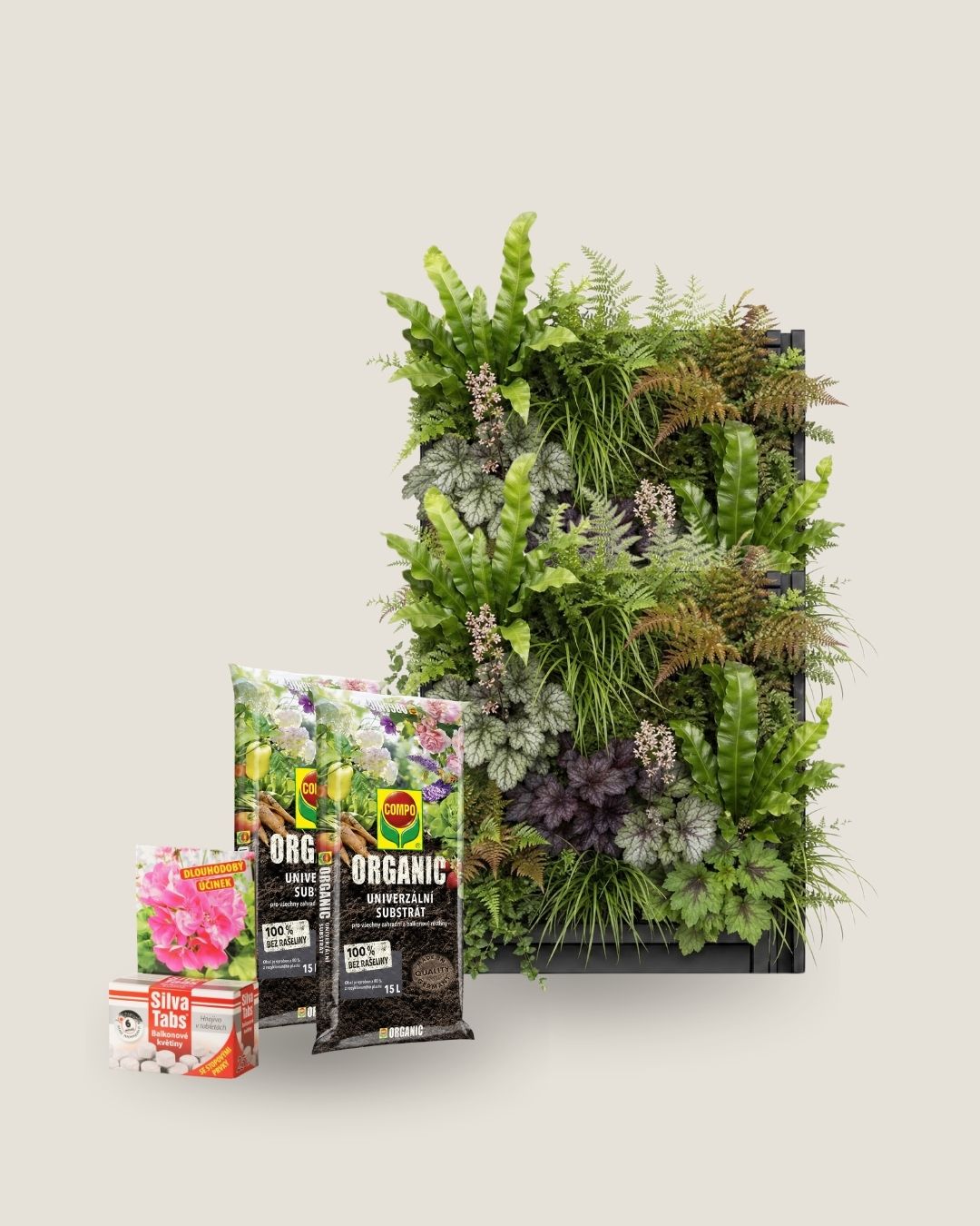 Balíček 5x PlantBox + 2x univerzální substrát COMPO ORGANIC + Silva Tabs pro balkonovky